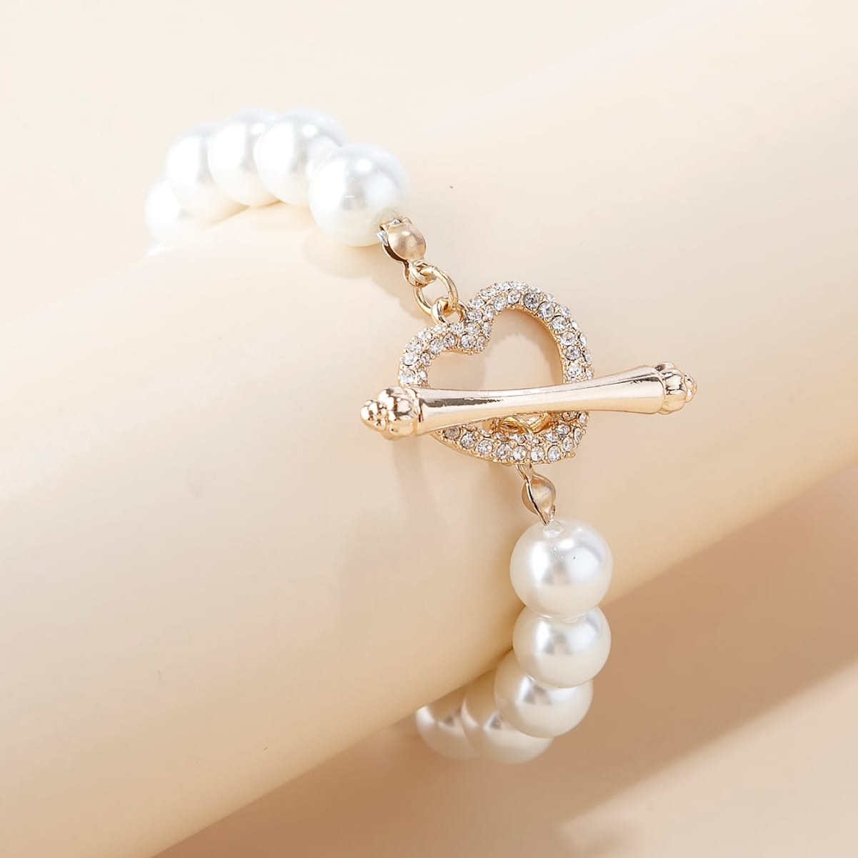 Pearl Bracelet - Heart - BeDazzel